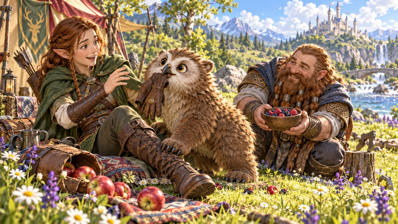 Illustration of a creature choosing an adventuring party